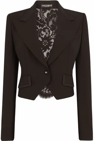 Dolce & Gabbana Croppad blazer i spets