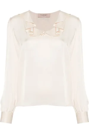 Twin-Set Blus med volangkrage