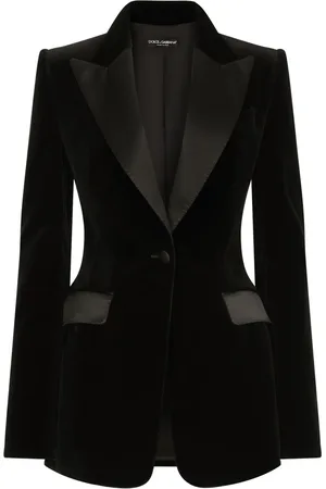 Dolce & Gabbana Enkelknäppt sammetsblazer