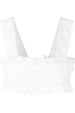 Isabel Marant Mecelia croptop med engelsk brodyr