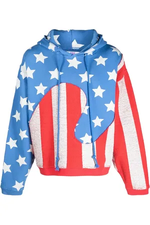 ERL Hoodie med flaggtryck