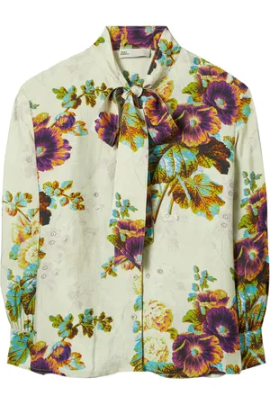 Tory Burch Blommig knytblus