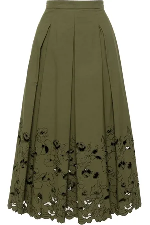 Erdem Plisserad kjol med blommig detalj