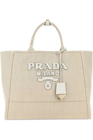 Prada Stor totebag med logotypapplikation