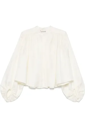 Rohe Plisserad sidenblus