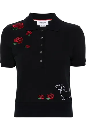 Thom Browne Pikétröja med brodyr