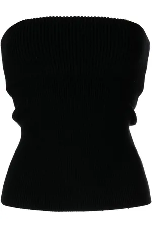 Alexander Wang Brynn ribbstickad axelbandslös korsettopp