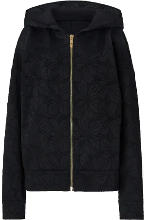 GENNY Blommig hoodie i jacquard