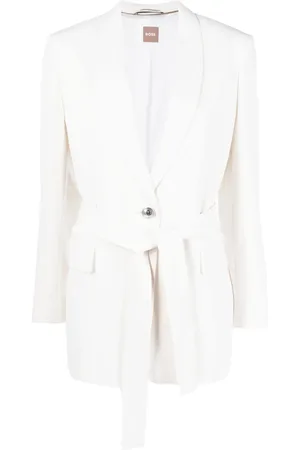 HUGO BOSS Enkelknäppt blazer med bälte