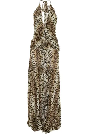 BLUMARINE Leopardmönstrad klänning
