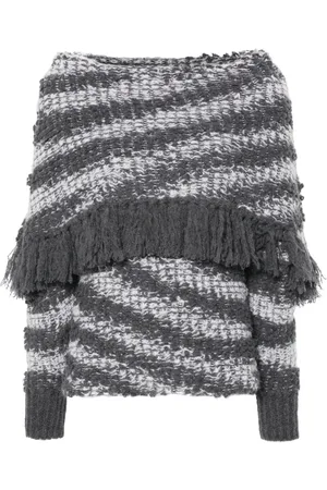 Stella McCartney Tigermönstrad tröja med fransar