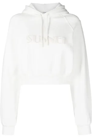 SUNNEI Kort hoodie med logotyp