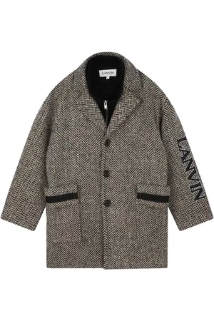 Lanvin Enkelknäppt fiskbensmönstrad rock