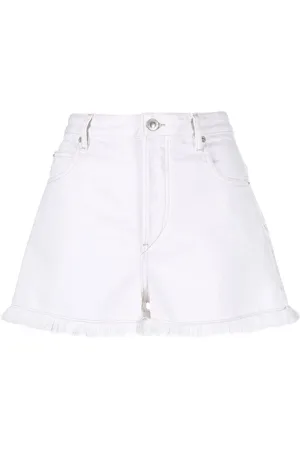 Marant Etoile Lesia jeansshorts med fransar