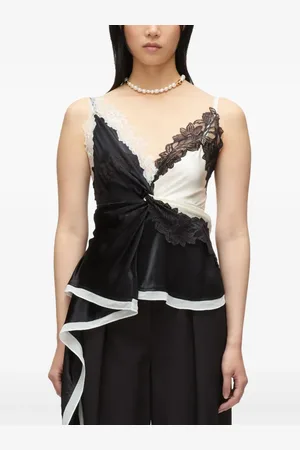 3.1 Phillip Lim Satintopp med asymmetrisk fåll