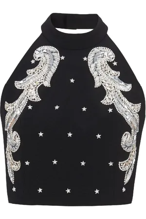 Balmain Baroque croptop med brodyr