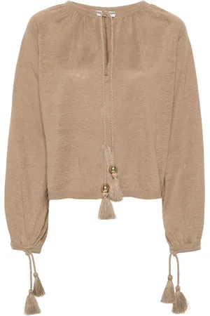 Max Mara Quirite linneblus med tofs