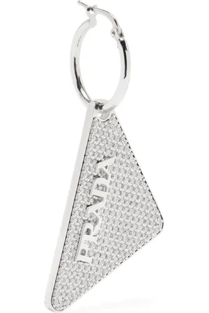 Prada örhängen med logotyp