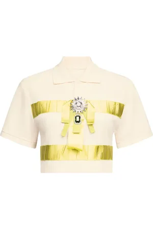AREA Croptop med strass