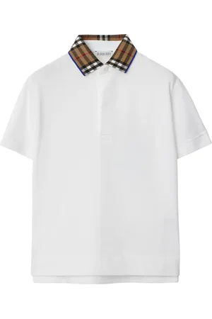 Burberry Pikétröja med rutig krage