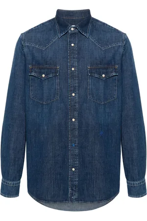 Jacob Cohen Jeansskjorta med broderad logotyp