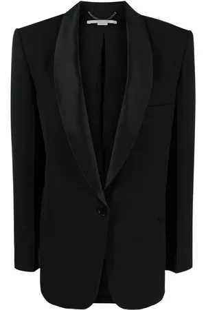Stella McCartney Enkelknäppt blazer med sjalslag