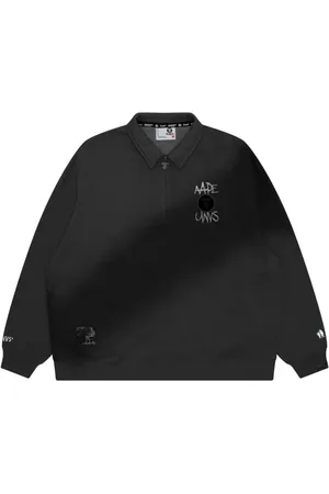A Bathing Ape Långärmad pikétröja med brodyr
