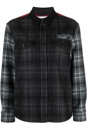 Woolrich Skotskrutig skjorta med färgblock