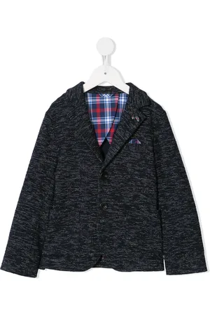 Familiar Blazer med skotskrutig detalj