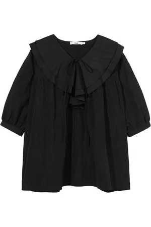B+AB Blus med volangdetalj