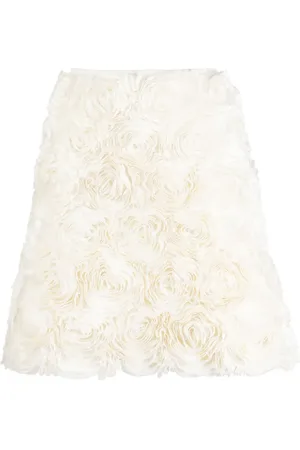 MERYLL ROGGE Sidenkjol med blomapplikation