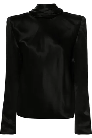 Saint Laurent Blus med draperad detalj