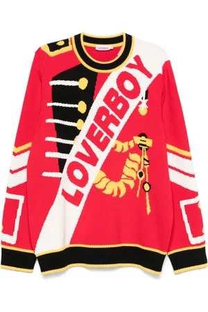 Charles Jeffrey Loverboy Tröja med intarsiastickad logotyp