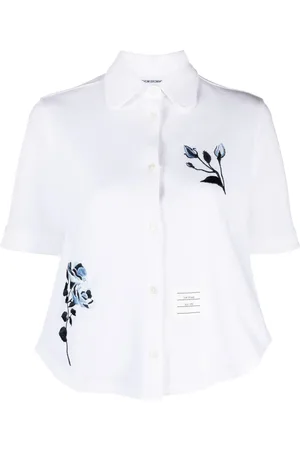 Thom Browne Skjorta med blomsterbrodyr