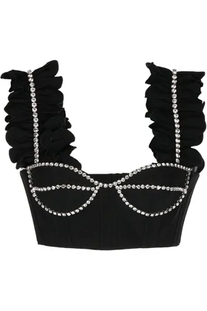 AREA Croptop med strass