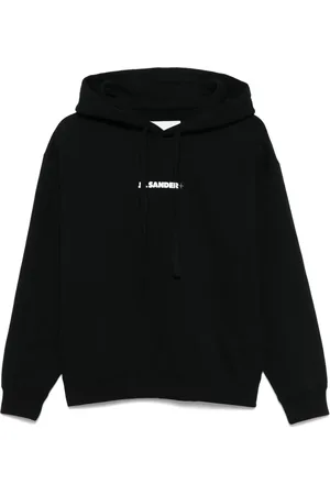 Jil Sander Hoodie med logotyp