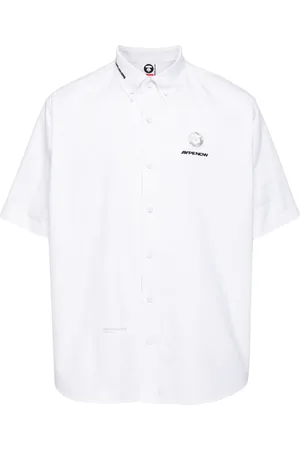 A Bathing Ape Skjorta med logotypapplikation
