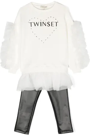 Twin-Set Volangtröja med logotyp