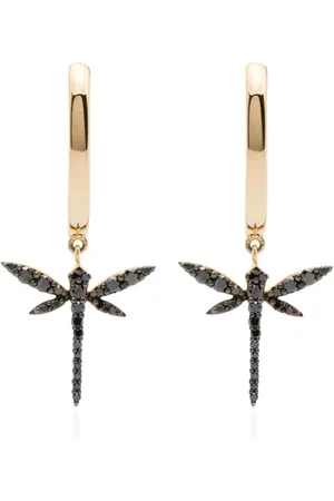 ANAPSARA Dragonfly små diamantörhängen i 18K gult guld