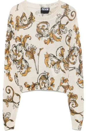 VERSACE Tröja i mönstrad lurex