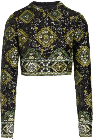 Giambattista Valli Paljettprydd croptop