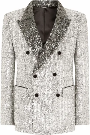 Dolce & Gabbana Sicilia dubbelknäppt blazer med paljetter