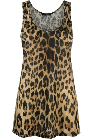 Balmain Leopardmönstrat linne