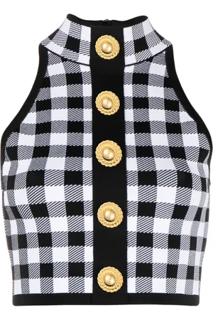 Balmain Rutig croptop