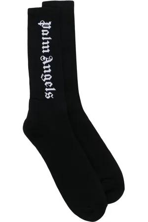 Palm Angels Intarsiastickade strumpor med logotyp