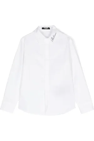 Balmain Skjorta med logotypapplikation