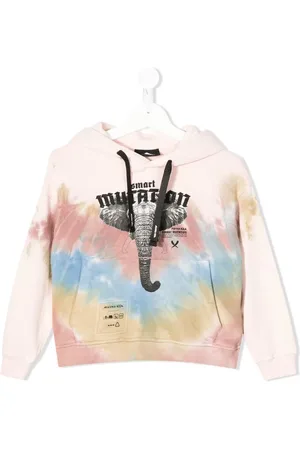 MAUNA KEA Batikmönstrad hoodie med grafiskt tryck