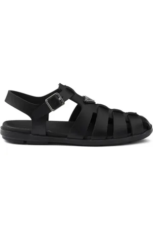 Prada Sandaler med triangelformad logotyp
