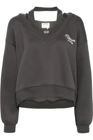 Musium Div. Hoodie med skiktad krage