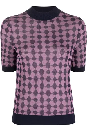 Tory Burch Kortärmad tröja med geometriskt tryck